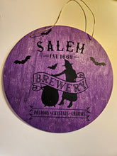 Load image into Gallery viewer, Salem  Witch Cirle Wooden Sign
