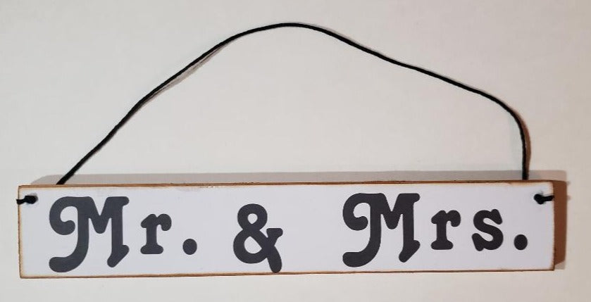 Mr. & Mrs. Wooden Sign