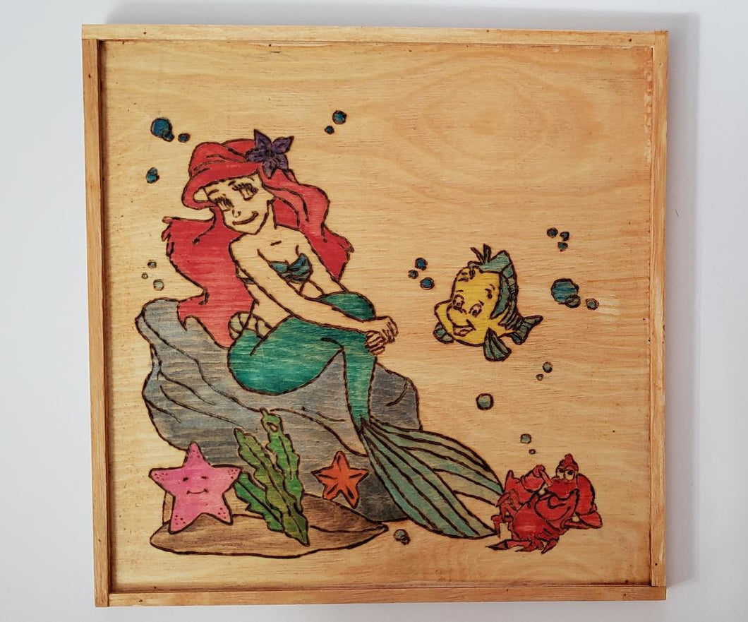 Little Mermaid Wood Sign