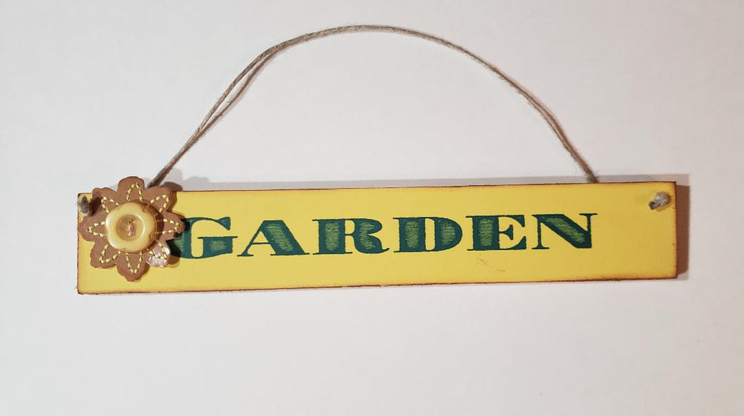 Garden Wooden Sign